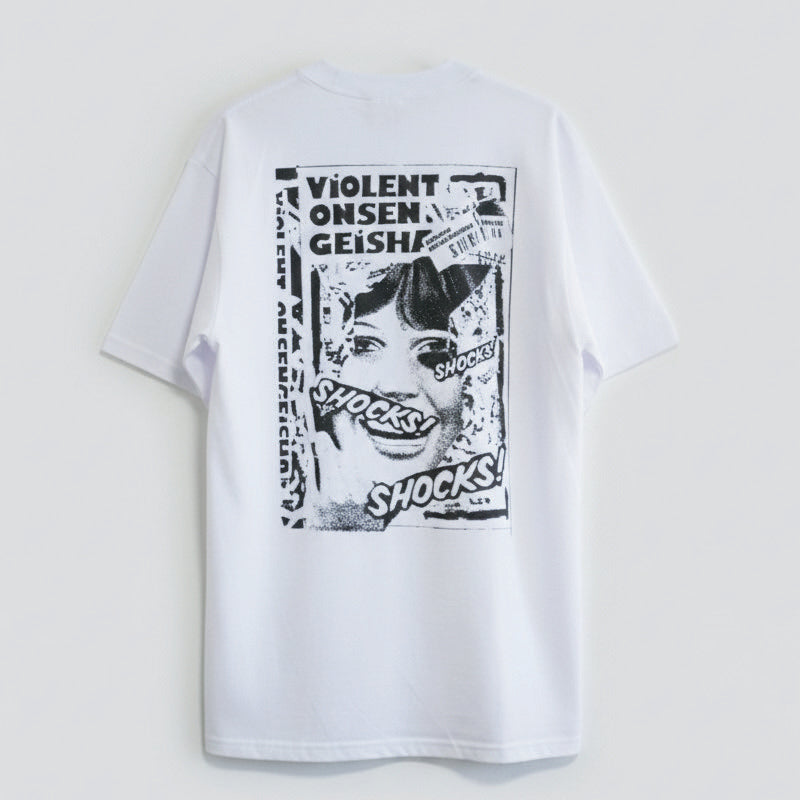 中原昌也 Remix Tee カプセルコレクション　『SHOCKS! SHOCKS! SHOCKS!』ショートスリーブ by 河村康輔